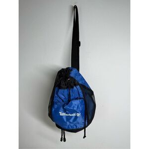 Timberland Single Strap Blue Sports Bag/Lunch Bag 3 Pocket Storage Zipper/String
